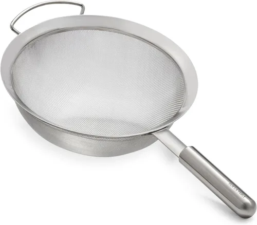 Miniatura 4 de Sur La Table Tamiz de acero inoxidable – Colador de malla fina de 3 pulgadas con mango ergonómico ponderado – Metal no corrosivo 18/8 para tamizar