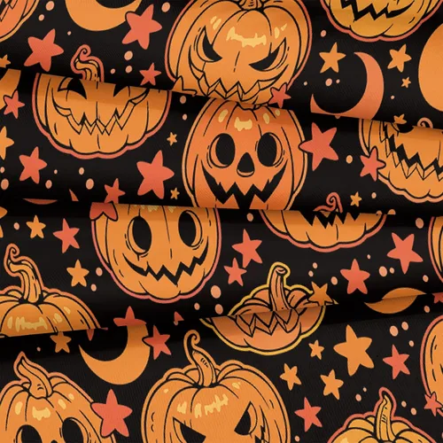 Miniatura 6 de Juego de funda de edredón de calabaza para Halloween, divertido diseño de calabaza malvada, color negro, juego de ropa de cama Tiwn 1 funda