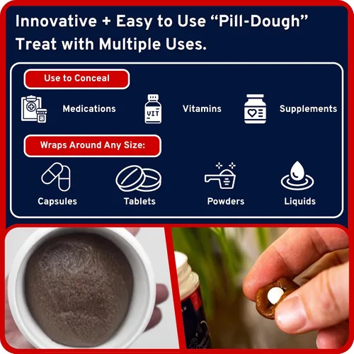 Miniatura 5 de Maddie's American Pet Products Easy Pill Ultra - Envoltura para perros – Bolsillo para ocultar píldoras hipoalergénicas, bolsa o envoltura – Fórmula