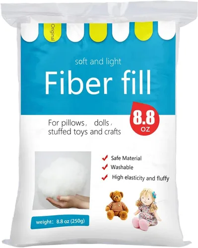 Miniatura 12 de BUTUZE Relleno de fibra de poliéster de 60g/2.1oz, relleno de fibra premium para manualidades, relleno de ganchillo de alta resiliencia, relleno
