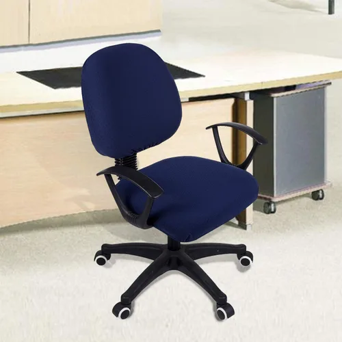 Miniatura 8 de Smiry - Fundas elásticas de jacquard para silla de oficina y computadora, extraíbles, lavables, universales, giratorias para escritorio, protector