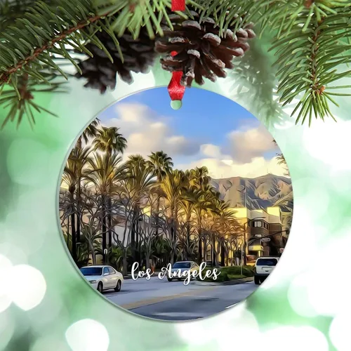 Miniatura 23 de Miami Florida, Estados Unidos, decoración de árbol de Navidad, recuerdos de ciudad de campo, recuerdos personalizados de Navidad 2023, decoración