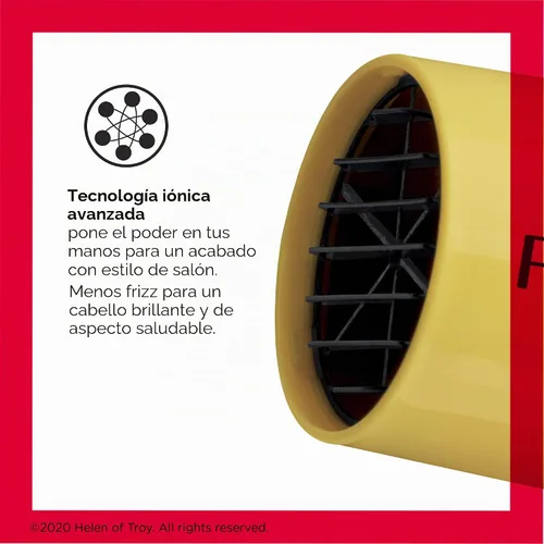 Miniatura 2 de REVLON Secador de pelo compacto Diseño ligero de 1875 W, perfecto para viajes, (amarillo)