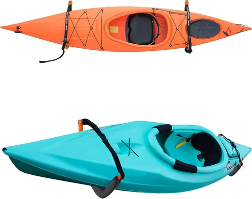 Miniatura 8 de RAD Sportz Juego de 2 sistemas de almacenamiento de kayak: ganchos de montaje en pared con capacidad de 125 libras cada uno para colgar kayaks