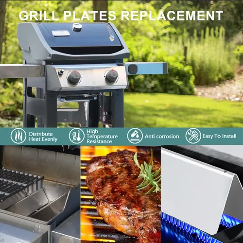 Miniatura 2 de Piezas de repuesto para parrilla 7635 para Weber Spirit, barras flavorizadoras de 15.3 pulgadas y quemador 69785 para Weber Spirit I y II 200