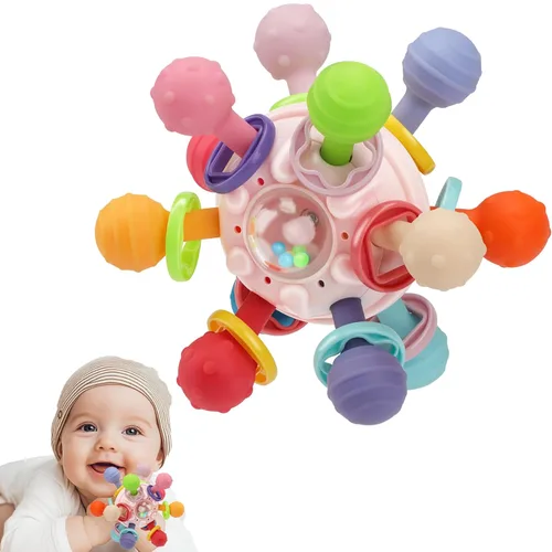 Miniatura 11 de Juguetes de dentición para bebés, mordedores para bebés, juguetes sensoriales Montessori para 0-6 6-12 meses, regalos para niños de 1 año, niños