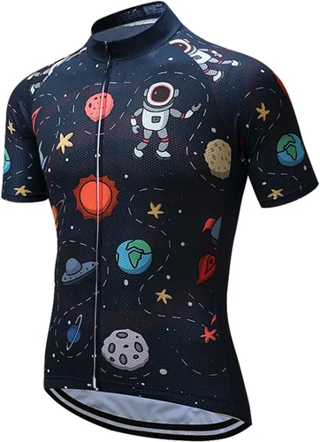 PSPORT Plaid Men's Cycling Jersey Short Sleeve Bike Shirts Road Cycling Shirts Mountain Bicycle Tops with 3 Pocket Reflective