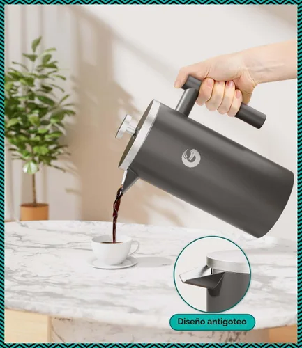 Miniatura 5 de Coffee Gator cafetera a presión SS, Gris plomizo