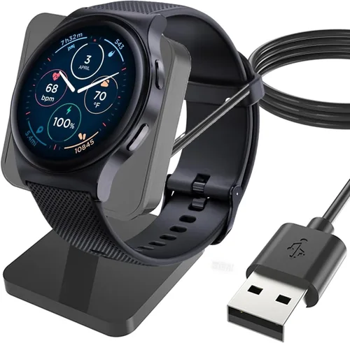 Lamshaw Compatible con Moto Watch 120, 70, 40, estación de carga de reloj inteligente, cargador y soporte 2 en 1, carga estable y segura, diseño
