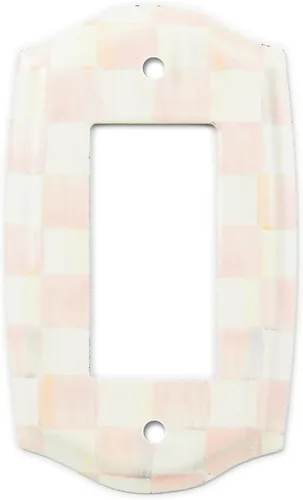 Miniatura 7 de MACKENZIE-CHILDS Courtly Check - Placa de interruptor esmaltada, cubierta de interruptor de luz, palanca simple
