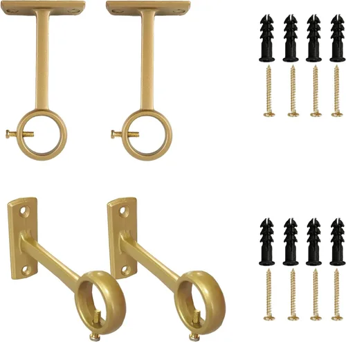 Soporte para barra de cortina, 4 soportes para barra de cortina de techo, soportes para barra de cortina, soportes para barra de cortina de montaje