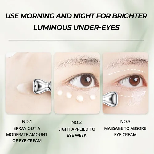Miniatura 6 de PORCOPE Crema de ojos para ojeras e hinchazón, cabezal de masaje eléctrico, crema de ojos antienvejecimiento para bolsas de ojos, arrugas y líneas