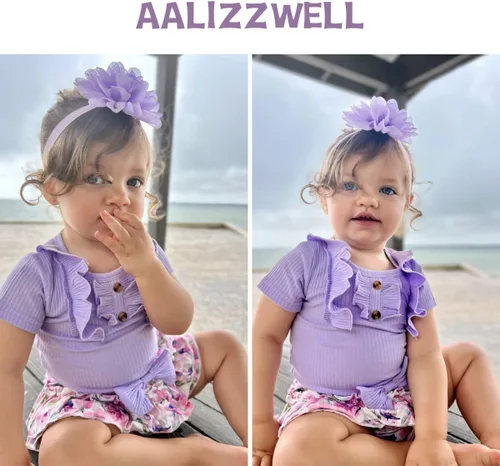 Miniatura 3 de Aalizzwell Traje de verano para bebés recién nacidos