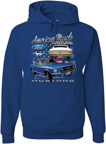 Miniatura 2 de Tee Hunt Ford Mustang Shelby 1967 GT Sudadera con capucha de Muscle Cars de fabricación estadounidense