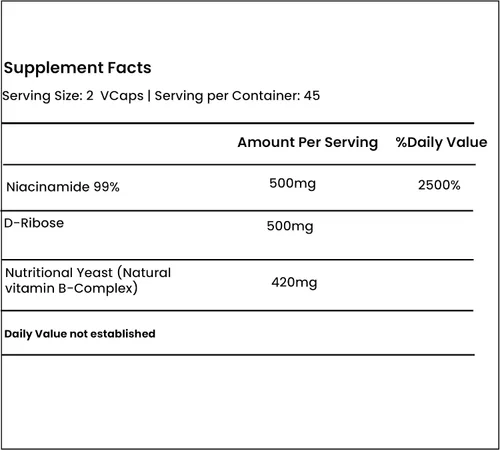 Miniatura 6 de Green Organic Supplements Niacinamida, niacina, NAD, NADH, alta absorción, sin OMG, sin gluten (paquete de 4)