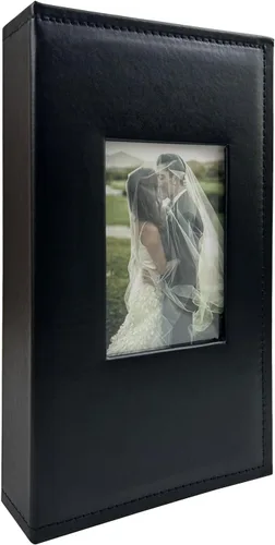 Álbum de fotos de 4 x 6 pulgadas para 300 fotos, cubierta de piel sintética para álbumes de bodas, álbumes de fotos familiares, bolsillo,