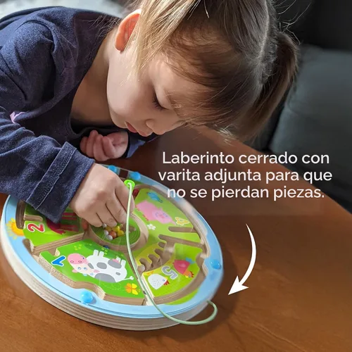 Miniatura 6 de HABA Tablero ocupado para niños de 2 a 4 años: juego de rompecabezas magnético de laberinto de números, juguetes de viaje para niños en edad