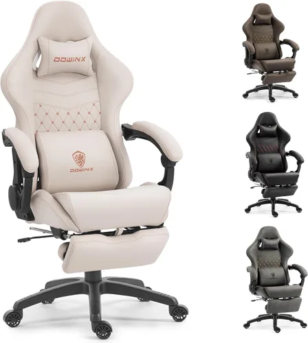 Miniatura 9 de Dowinx Silla de Juego Grande y Alta, Sillas de Videojuego con Reposapiés, Sillas de Juego de PC para Adultos - Silla Gamer Ergonómica Reclinable