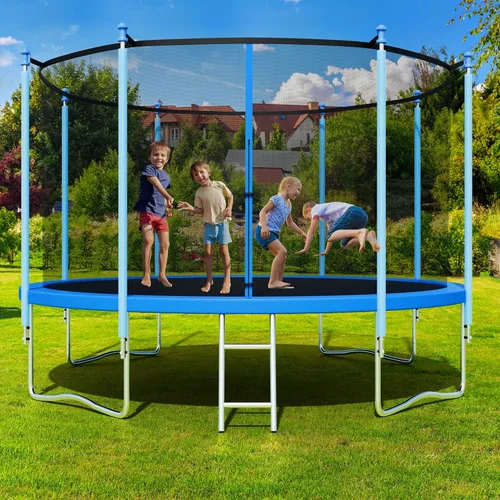Miniatura 6 de ALTLER - Cama elástica al aire libre de 12 pies y 14 pies con cierre y escalera, cama elástica recreativa aprobada por ASTM para niños y adultos
