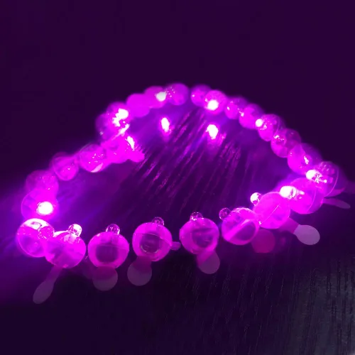 Miniatura 9 de Decoración de lámparas en bolas para fiestas de boda, luz de larga duración para linterna de papel, luz de flash LED multicolor, 100