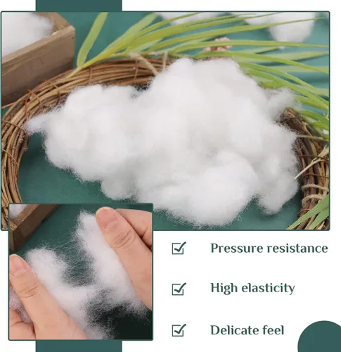 Miniatura 4 de LOKUNN Fibra de poliéster de 2.12 oz/60 g, relleno de fibra de poliéster (2.12 oz ~ 3.97 libras), relleno para animales de peluche, relleno