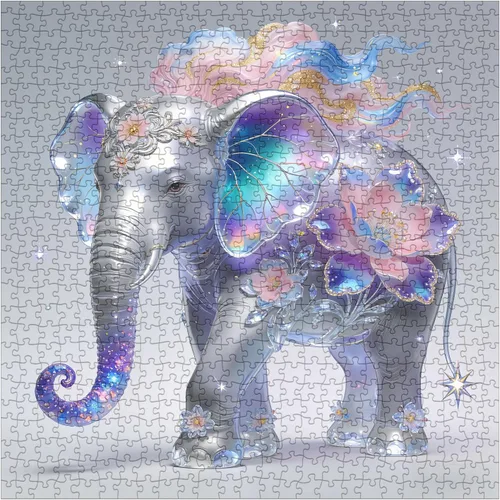 Miniatura 15 de Rompecabezas de animales divertidos de 1000 piezas para adultos, rompecabezas coloridos de perro, caballo, león, rompecabezas de elefante, panda