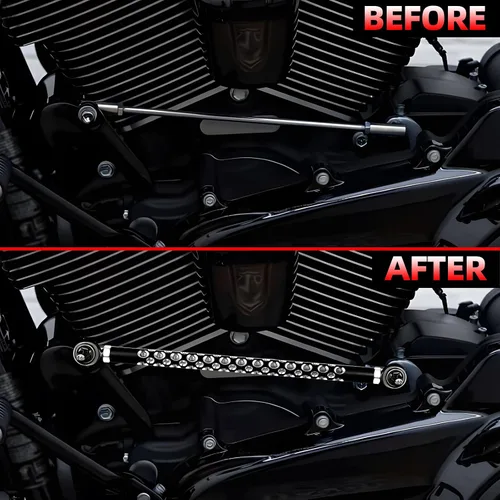 Miniatura 7 de Amazicha Engranaje de palanca de cambios para motocicleta, color negro, compatible con Harley Davidson Softail Dyna Touring Street Glide Electra