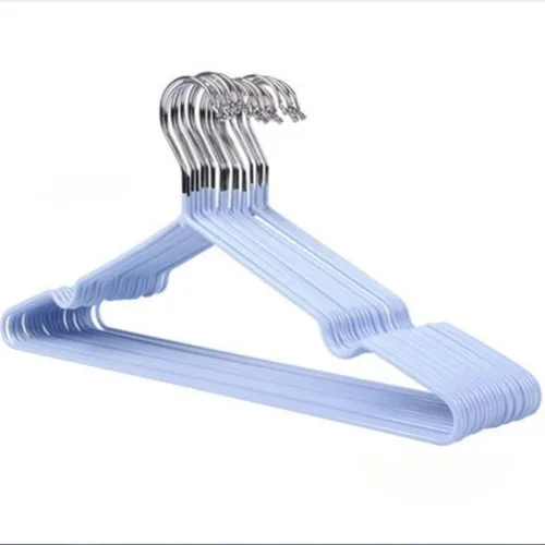 Miniatura 6 de Paquete de 10 perchas de plástico con revestimiento de goma antideslizantes y resistentes, diseño ultra delgado y ligero, resistente, no mancha