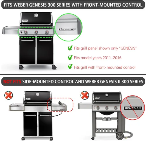 Miniatura 2 de 7620 7621 Barras aromatizantes 65505 Deflectores de calor 62752 Piezas de repuesto para quemador de parrilla Weber Genesis 300 Series con control