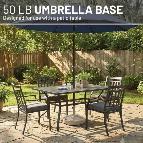 Miniatura 7 de US Weight Base de sombrilla duradera de 50 libras diseñada para ser utilizada con una mesa de patio