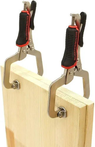 Miniatura 5 de Monster & Master Alicates de bloqueo con abrazadera en C de 6 pulgadas con almohadillas giratorias planas más grandes para carpintería, soldadura