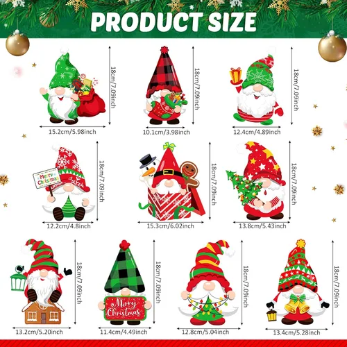 Miniatura 2 de 30 Piezas Decoraciones de Remolinos Colgantes de Navidad Gnomos Remolino Colgante, Decoración de Fiesta de Cumpleaños de Vacaciones de Navidad Xmas