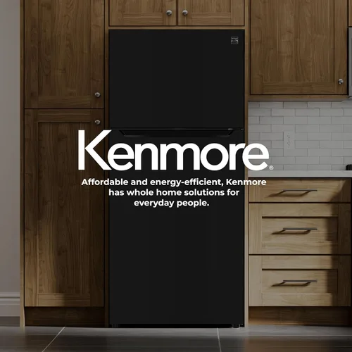 Miniatura 11 de Kenmore Refrigerador de montaje superior de 33" con congelador - Estanterías ajustables, cajones con control de humedad, máquina de hielo opcional