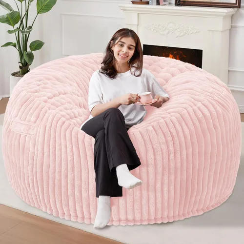 Miniatura 32 de Homguava Puf de 3 pies, puf grande de 3 pies, puf grande de 3 pies, puf grande para adultos con relleno de espuma viscoelástica, cómodos puf suave
