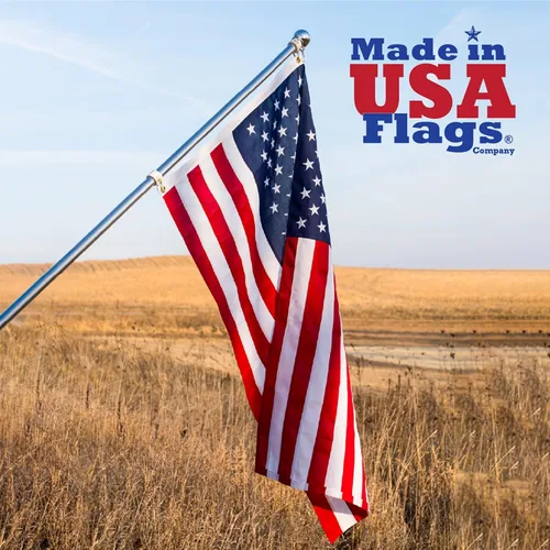 Miniatura 7 de Made in USA Flags Co - Bandera estadounidense de 3x5 - Bandera resistente de EE. UU. - Poliéster Premium PolyMax, rayas cosidas y estrellas bordadas