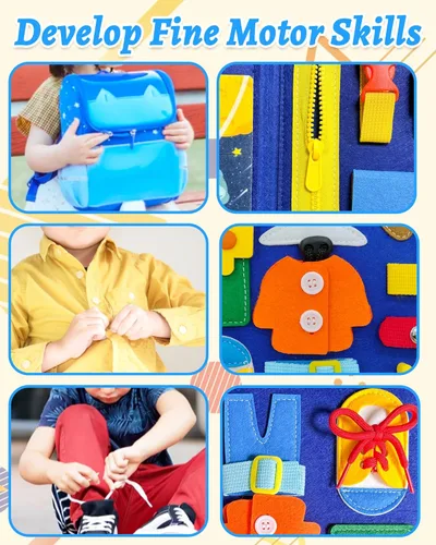 Miniatura 2 de Exorany Busy Board Juguetes Montessori para Niños Pequeños y Niñas Regalos de Cumpleaños, Juguetes Sensoriales para Niños Pequeños, Actividades