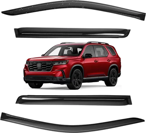 Miniatura 193 de Viseras para ventanas para Mazda 3 Sedán 4 puertas 2004 2005 2006 2007 2008 2009 estilo JDM Mugen, deflector de viento, protector solar y de lluvia