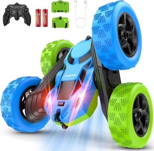 Miniatura 11 de cosone Automóvil a Control Remoto, Autos RC para Niños, Juguetes Recargables, Rotación de 360°, 2.4Ghz, Auto de Acrobacias RC para Niños, Regalo