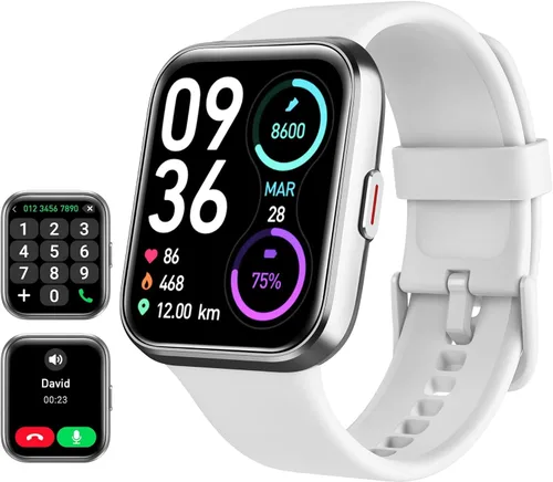 Miniatura 12 de Tensky Reloj inteligente para hombres/mujeres, Android, iPhone/Samsung, Alexa integrado, pantalla táctil de 1.8 pulgadas, rastreador de actividad