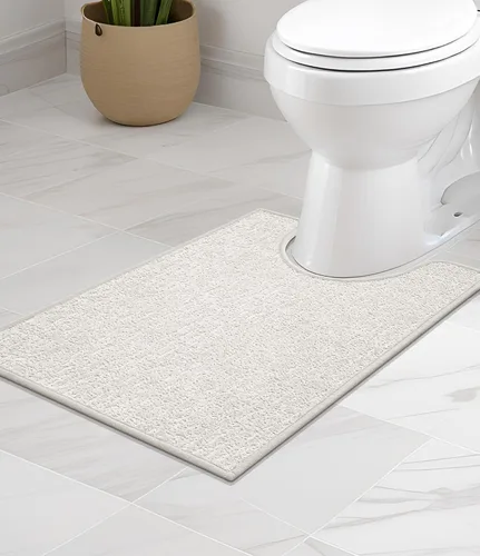 Miniatura 73 de Chakme Juego de 2 alfombras de baño ultrafinas, absorbentes, antideslizantes, lavables a máquina, color negro, 17 x 24 pulgadas / 17 x 30 pulgadas