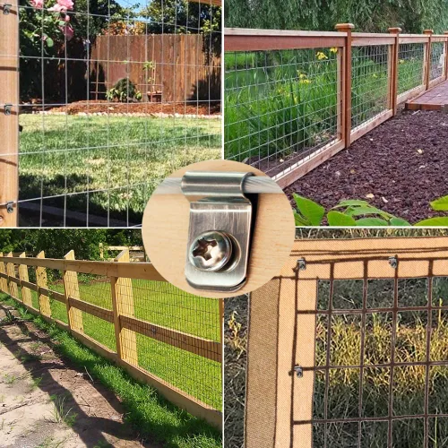 Miniatura 4 de 200 piezas abrazaderas de alambre para cerca, clips de montaje para cercado agrícola, clips de alambre de acero inoxidable, abrazadera de cable