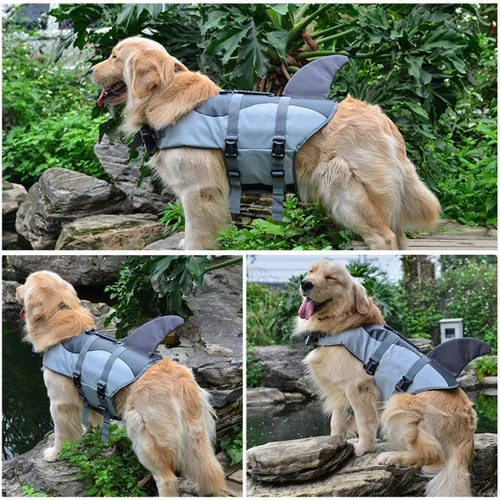 Miniatura 2 de Chaleco salvavidas ajustable para perros para nadar, secado rápido, chaleco con asa de seguridad
