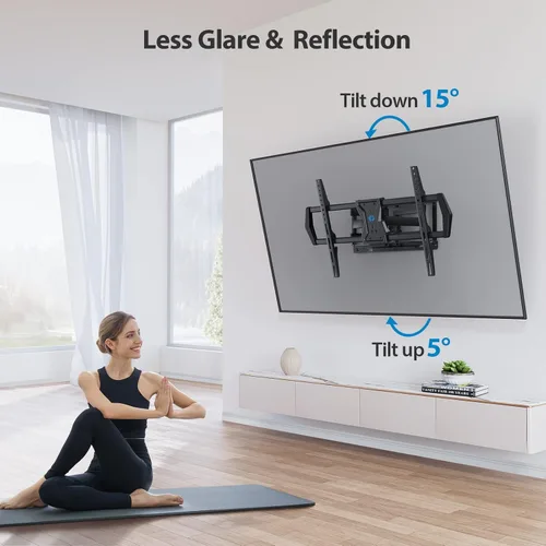 Miniatura 6 de Pipishell - Soporte de pared para TV de movimiento completo para la mayoría de televisores de 37 a 75 pulgadas, soporte de pared con brazos
