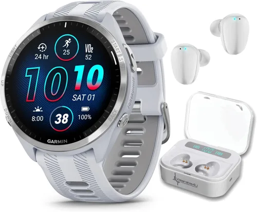 Miniatura 10 de Garmin Forerunner 965 Reloj inteligente premium para correr y triatlón con GPS de 47mm con pantalla táctil AMOLED, bisel de titanio DLC gris carbón
