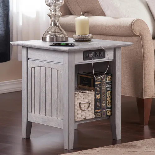 Miniatura 6 de Mesa Atlantic Furniture AH13312 Nantucket, mesa auxiliar, Madera, Driftwood