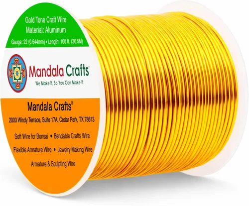 Miniatura 392 de Mandala Crafts - Alambre de aluminio anodizado de 8 calibre para hacer joyas - 9.75 m de alambre flexible negro colorido - Flexible para bonsái