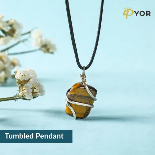 Miniatura 40 de PYOR Collar con colgante curativo de Reiki de cristal, gemas de buena suerte, prosperidad, riqueza, piedras preciosas naturales, collares de buena