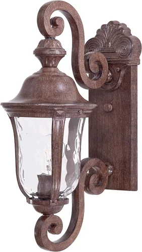 Minka Lavery Lámpara de pared para exteriores 8990-61 Ardmore - Farol de pared exterior de aluminio fundido, 100 vatios, óxido