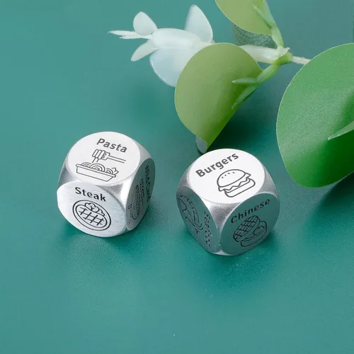 Miniatura 7 de Juego de 2 dados de comida, regalos del día del padre, para marido, hombres, papá, decisión de comida, dados para parejas, regalo de graduación