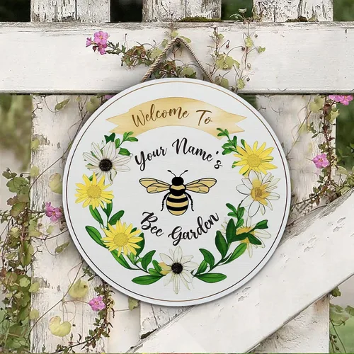 Miniatura 6 de Placa de pared personalizada de madera de abeja de miel, regalos para apicultores, letrero de granja de res, letrero de abeja, decoración de abeja